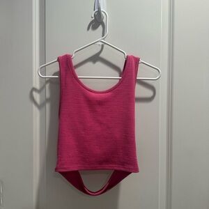 Roxy Pink Sleeveless Crop Top